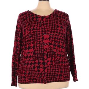 Lane Bryant Houndstooth Cardigan